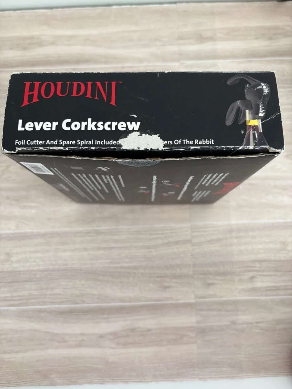Houdini Lever Corkscrew Silver Cutter Wine Opener